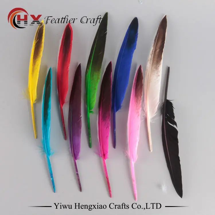50Pcs/lot 15 20cm Mallard Duck Wing Feathers Quill Dye Natural Wild