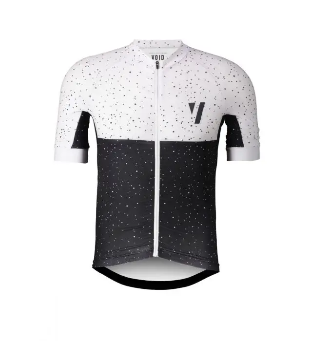 black and white cycling jersey