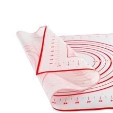 Антипригарное Силиконовое стекловолокно прокатки тесто Pad оборудование для выпечки коврики W/измерения 40*60 см черный красный цвета