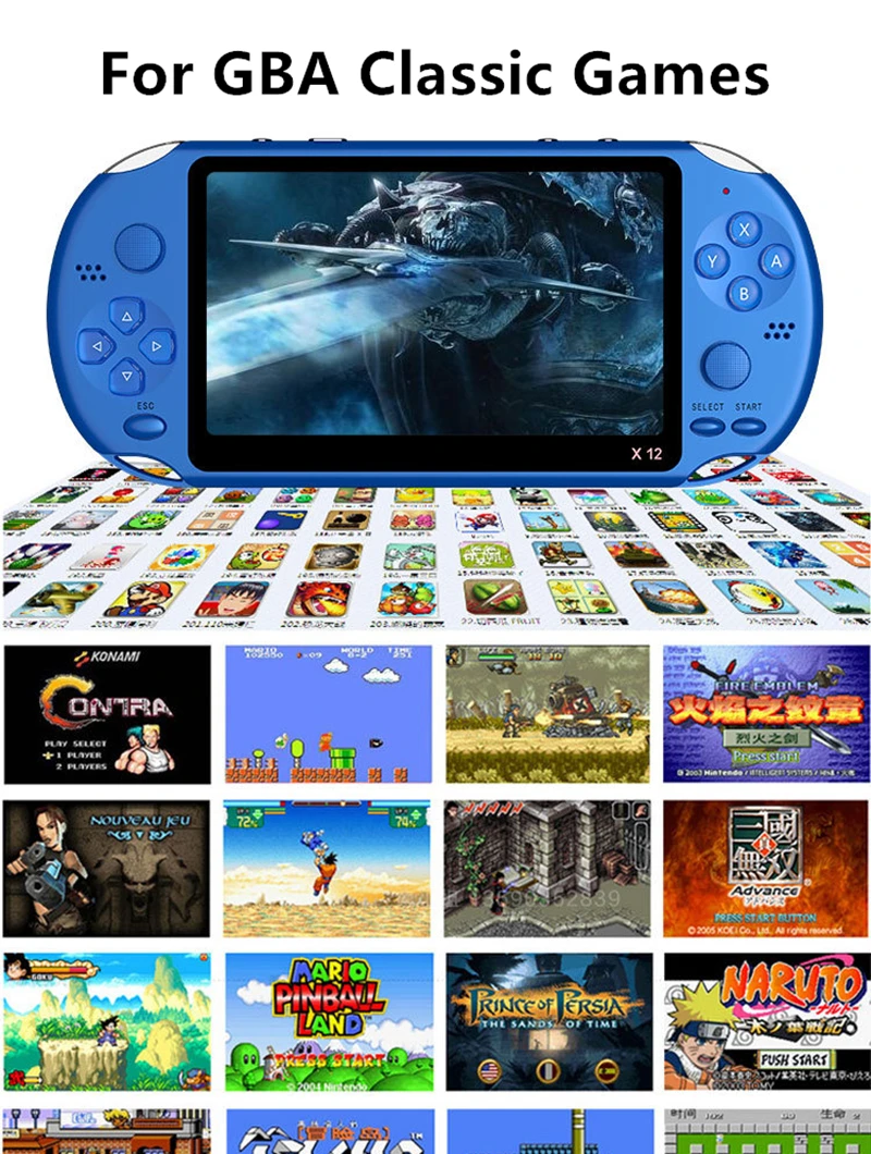 Lo más nuevo de 5,1 pulgadas portátil consola de juegos doble Joystick 8GB precargado 1000 juegos gratis soporte TV Out máquina de videojuegos - 5