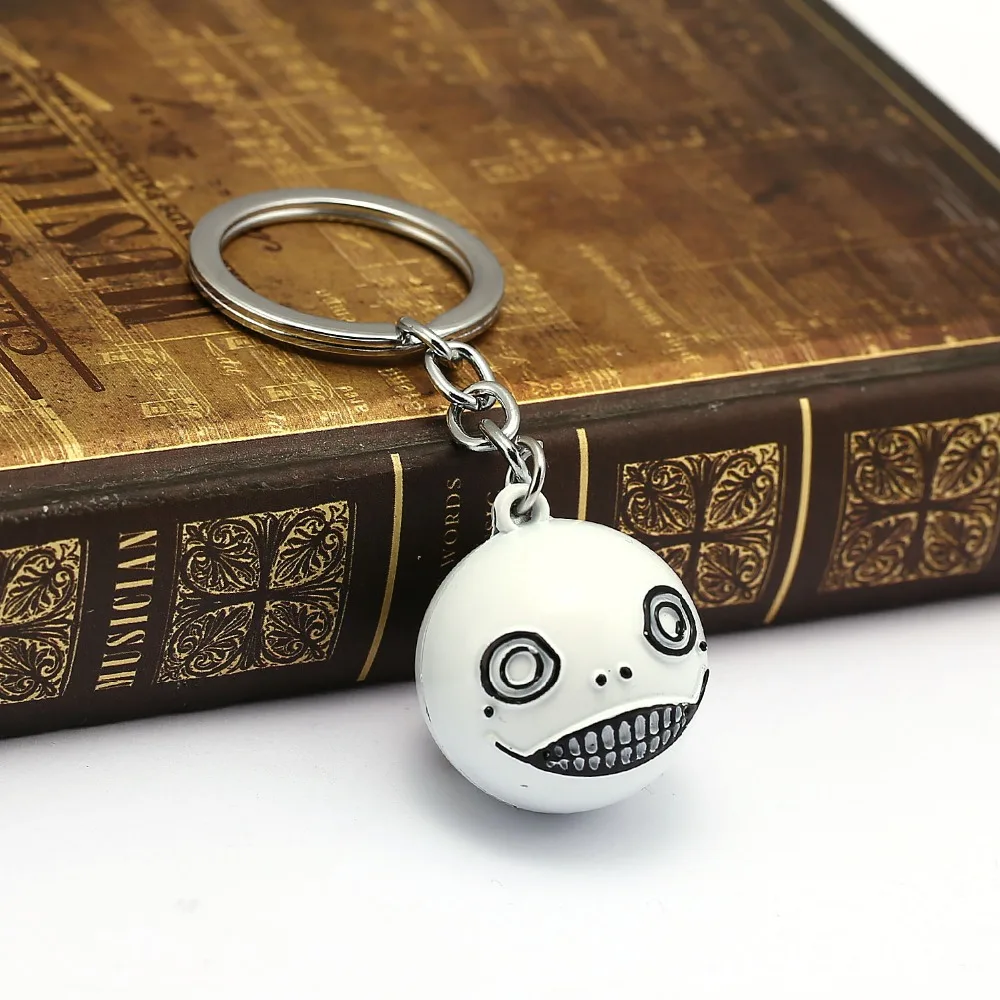 NieR Automata Keychain Robot 2B Emil No2 Type B Key Ring White Ball Metal Men Car Women Bag Key Chain Chaveiro Game Jewelry NieR Automata Keychain Robot 2B Emil No2 Type B Key Ring White Ball Metal Men Car Women Bag Key Chain Chaveiro Game Jewelry