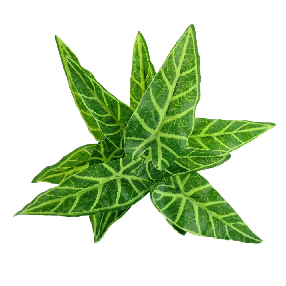 Artificial Plant Grass Imitation Taro Leaf Green Foliage Home Party Decor #1