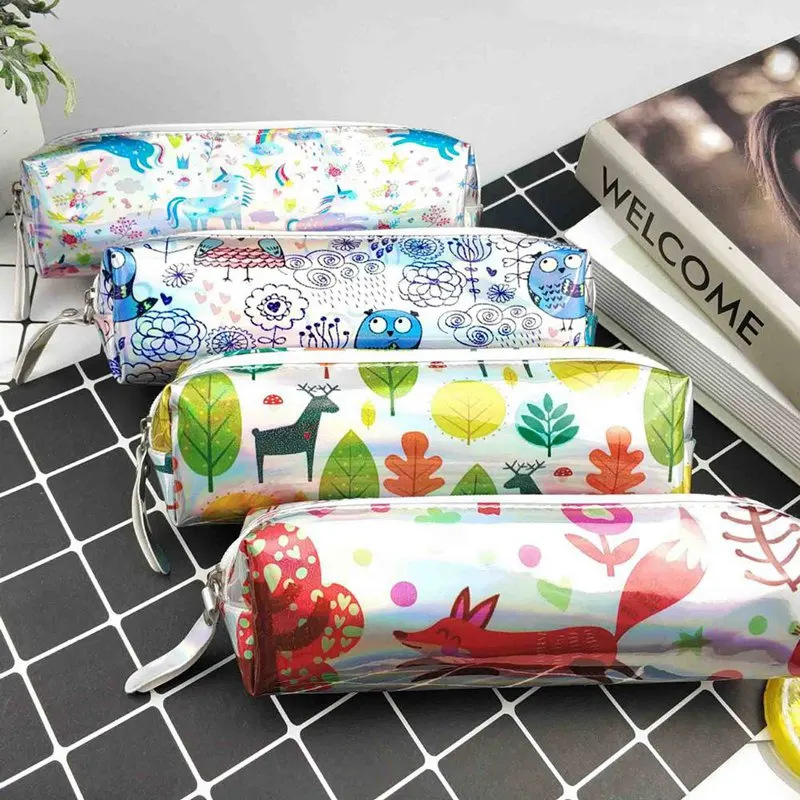 

Back To School Laser Cactus Pencil Case Unicorn Pencilcase School Pencil Bag Creative Pen Case Bag For Kid Gift Stationery