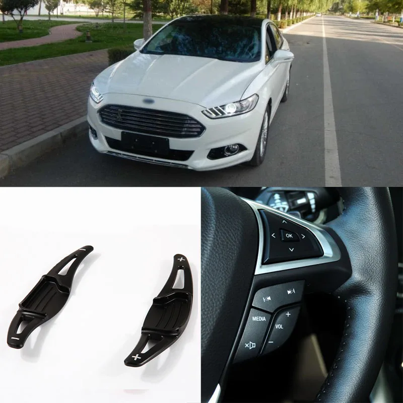 

Savanini 2pcs Alloy Add-On Steering Wheel DSG Paddle Shifters Extension For Ford Mendeo 2013-2016