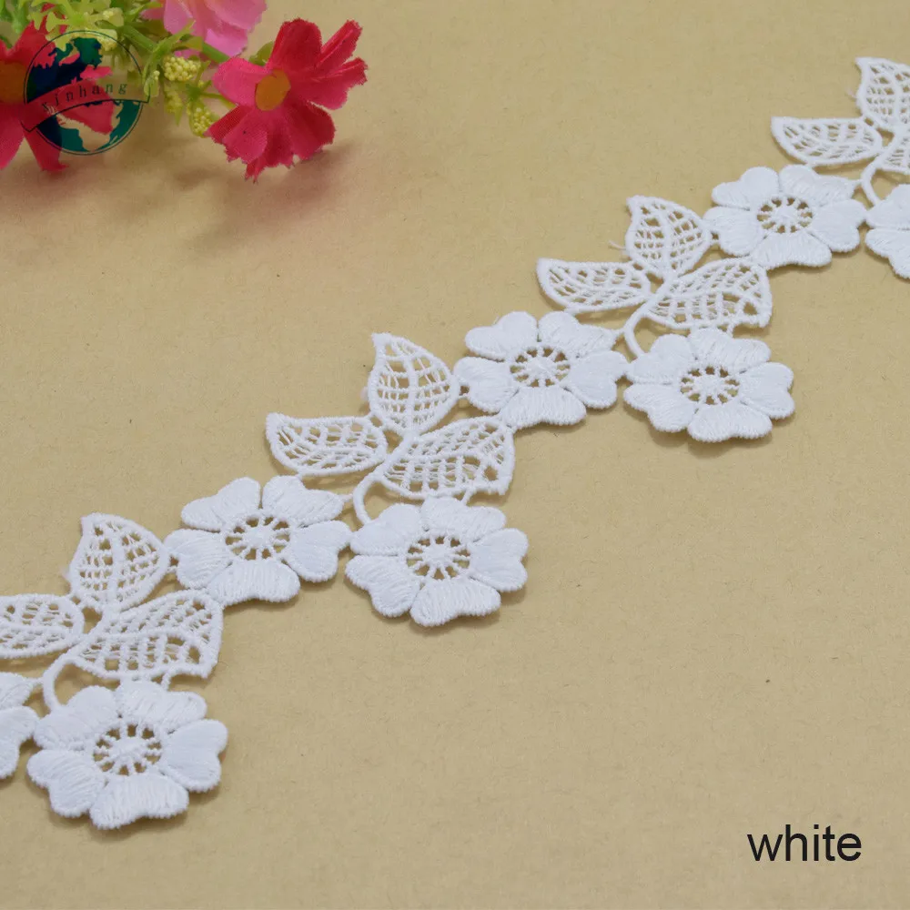 Lace Fabric Lace Ribbon Lace Garment Accessories Lace Sewing Supplies Lace Accessories Lace Sewing Accessories 5.5cm polyester embroidery lace french lace ribbon fabric guipure diy trims warp knitting sewing Accessories#3706