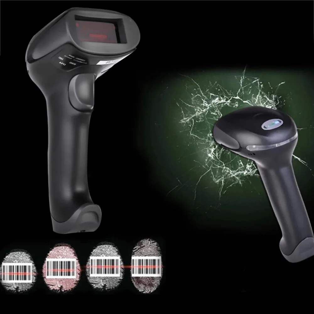 

New 433MHz Wireless Laser Barcode Scanner Reader Memory Up To 500M Distance Wholesale Top Quality In Stock