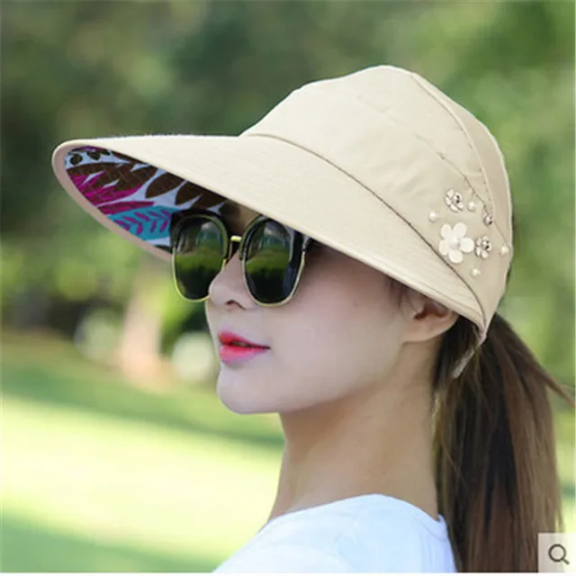 Sun Hat Handmade Foldable Fabric Sunscreen Hat Summer Leisure Travel UV