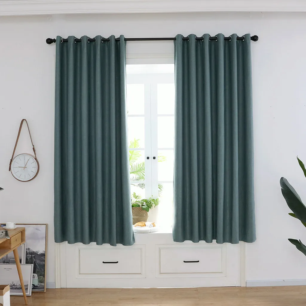 

Hot 200x100cm Curtain Window Treatment Voile Drape Valance Double-deck Window Curtains For Living Room C514