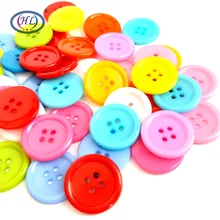 Hl 50/100 pçs 20mm cores mix 4 furos botões de plástico vestuário costura acessórios diy scrapbooking