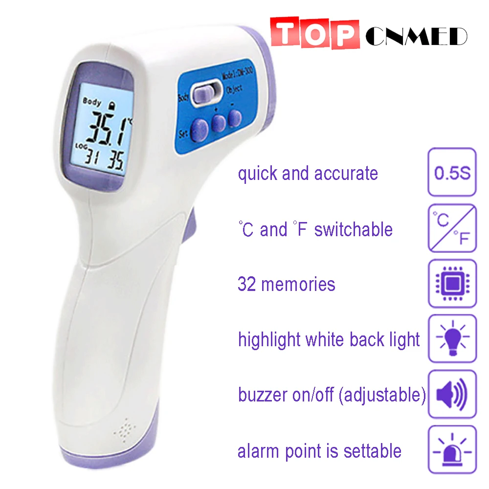 

Multifunctional Non-contact Infrared Electronic Digital Thermometer Body or Object Temperature Healthcare Baby&Adult