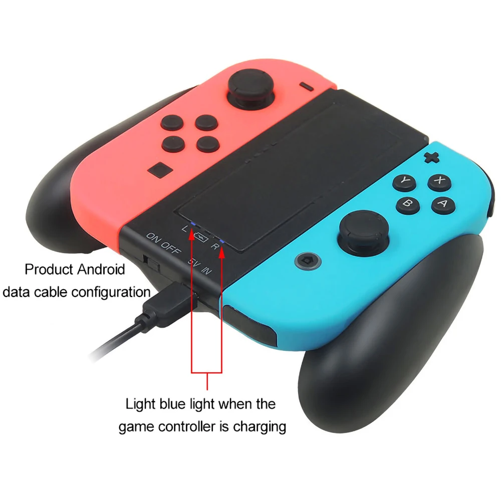 2000 мАч зарядная док станция для Nintendo Switch Joy con зарядное устройство NS заряжаемая