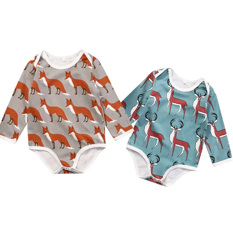 

Unisex Baby Winter Autumn Cotton Romper Newborns Long Sleeve Cartoon Cute Clothes