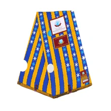 Скидка полиэстер восковая ткань Анкара Binta настоящий воск высокое качество 6 ярдов африканская ткань для вечерние платье pl780