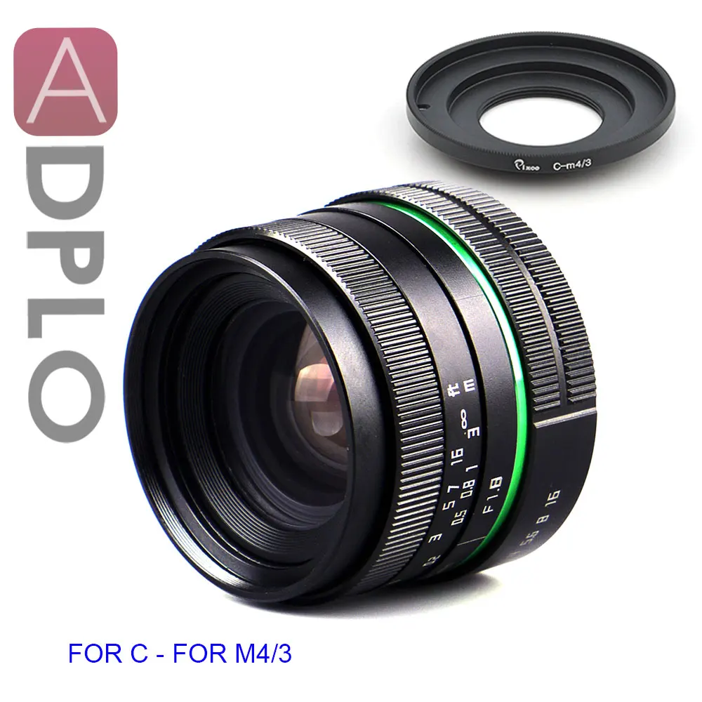 

ADPLO 25mm f/1.8 APS-C Lens+Macro Ring+16mm C Mount adapter for Nikon 1 /for M4/3 OM-DE-M10 II E-M5 IIE-M1 E-M5 E-M10