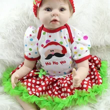 Мода Для Девочек Подарок Малышка реборн 55 см Ручной Реальный Взгляд Мягкий Силиконовый Reborn Младенцы На Продажу