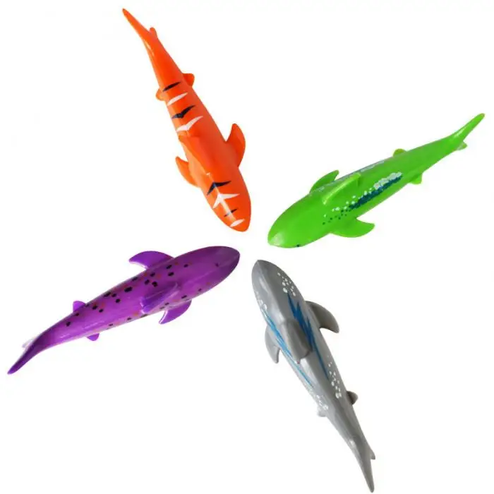 4 шт. Дайвинг игрушка для бассейна погружение Акула метание воды Торпедо подводный развлечения для детей S7JN