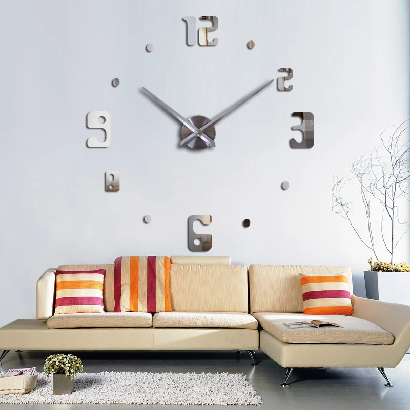 2018 новые настенные часы акриловые зеркальные reloj de pared кварцевые horloge для дома