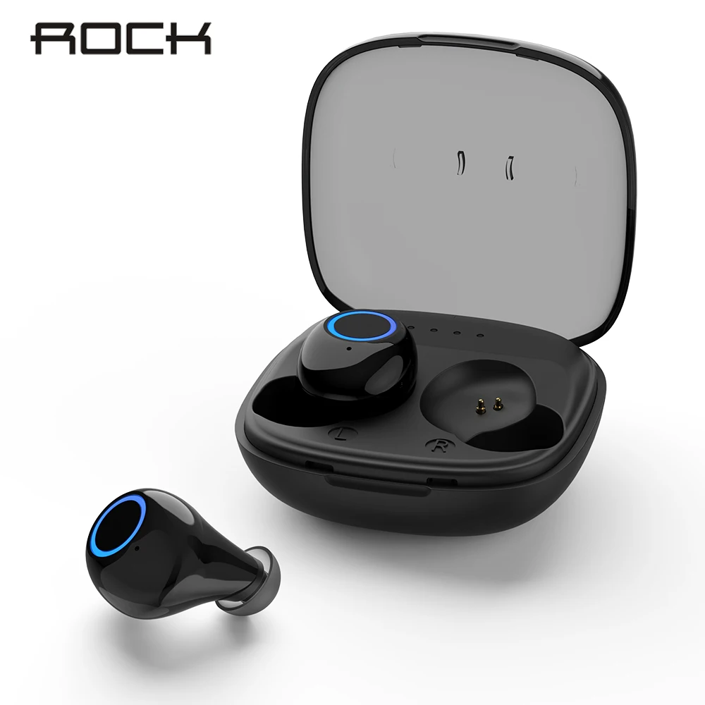 ROCK 5,0, Bluetooth наушники, Mini TWS, 3D, стерео, беспроводные наушники, Handsfree, Спортивная гарнитура, мини наушники с двойным микрофоном, светодиодный