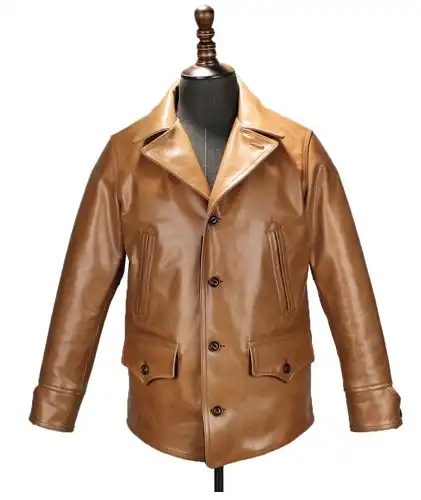 jaqueta de couro de vaca