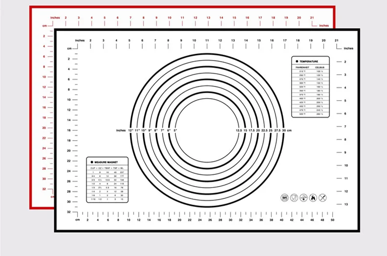 Большой антипригарный силиконовый коврик для выпечки лист для замеса раскатки теста коврик для выпечки формы для выпечки вкладыши колодки Инструменты для приготовления пищи 60*80 см/50*70 см
