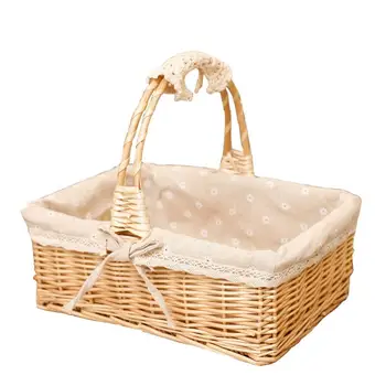 

Willow Picnic Basket, Flower Fruit Basket, Idyllic Vine Basket, Photographic Basket