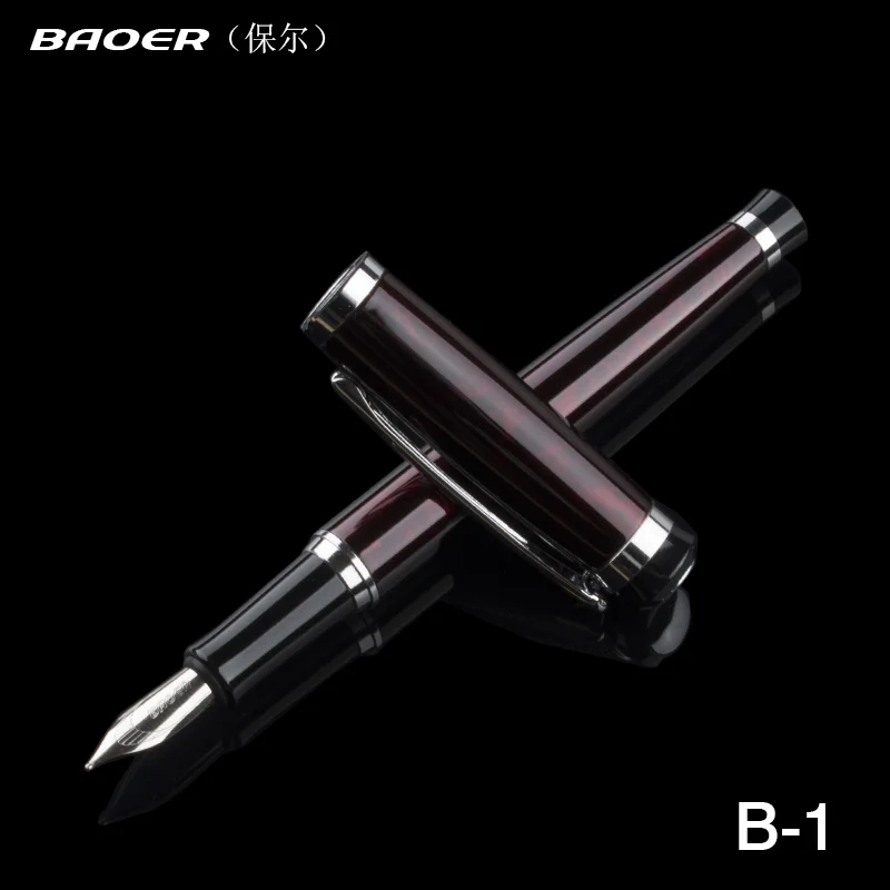 Baoer 508 красное вино бизнес офисная металлическая авторучка F Перо