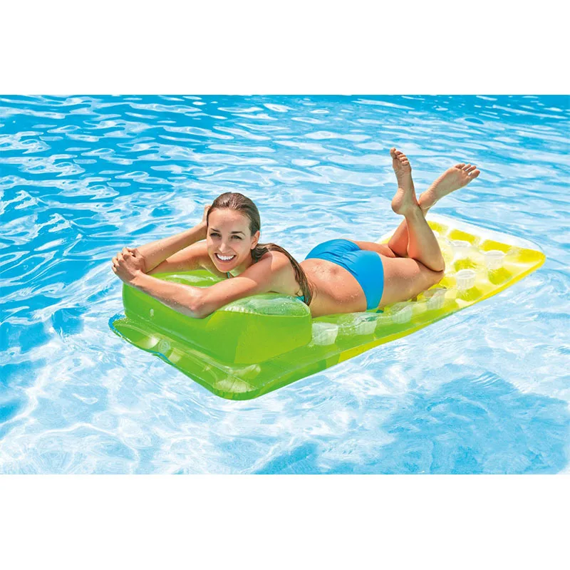 cheap 188*71 cm Floating row floating bed loungers water rafting surf horse inflatable swim ring equipped with water beds