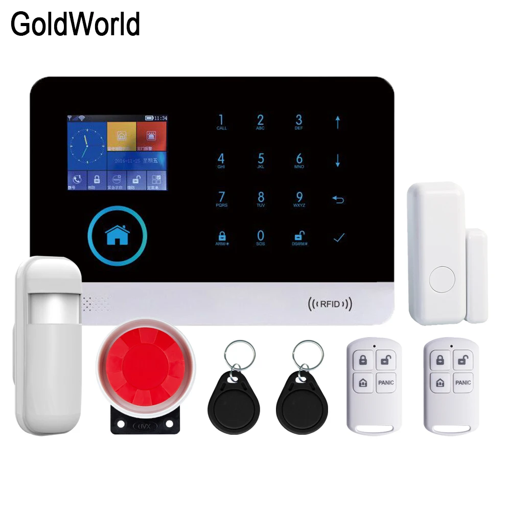 

RFID WIFI GSM Alarm System Security Home Wireless SMS Call App Push Alert Android IOS