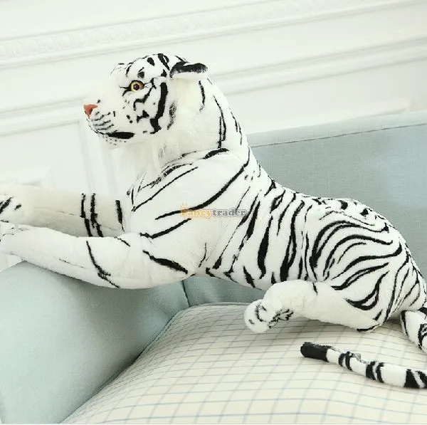 Fancytrader Very Rare 51`` 130cm Plush Stuffed Giant Soft Emulational White Tiger, Free Shipping FT50170 (2)