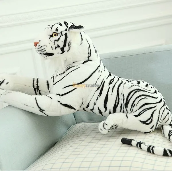 Fancytrader Very Rare 51'' 130cm Plush Stuffed Giant Soft Emulational White Tiger, Free Shipping FT50170 (2)