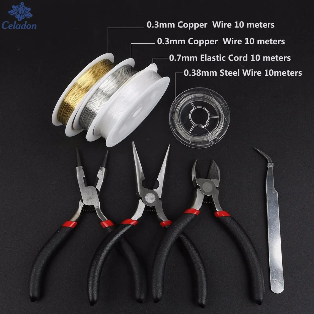 New Fashion Jewelry tool Materials 1 set Pliers Scissors Tweezers Wire