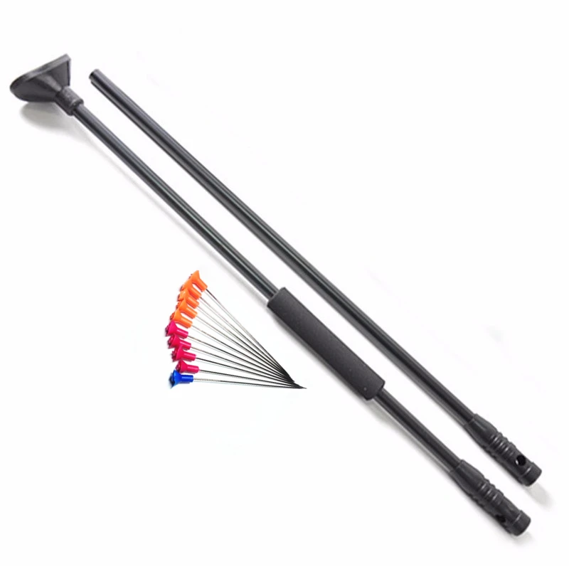 Günstige BLOWGUN M50 Schwarz Blaspistole mit Junction Rohr und 10 stücke metall Nadeln Schaum Komfortgriff fit Jagd und schießen Länge 39  