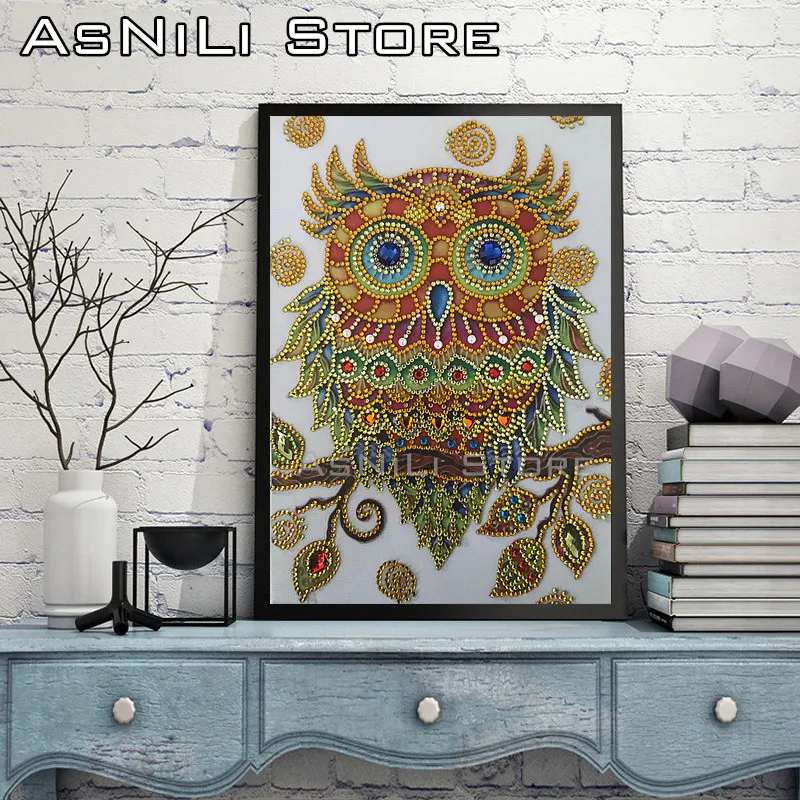 

Special Shapes, Diamond Embroidery, Cartoon Owl, Patterns, Rhinestones, 5D, DIY Diamonds, Cross-stitch, Semi-finished, Decor Art