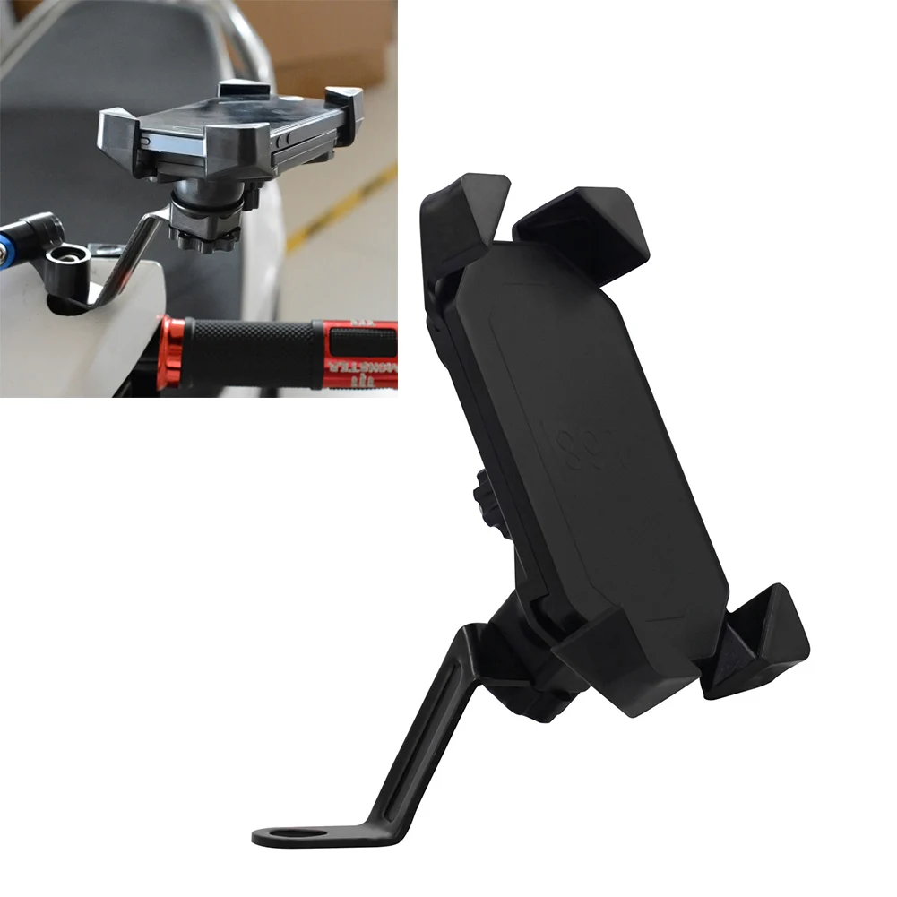 2017 1PC Motorrad 4 Winkel Festcode 360 Grad Rückspiegel Halter Halterung Für Telefon GPS JUN13