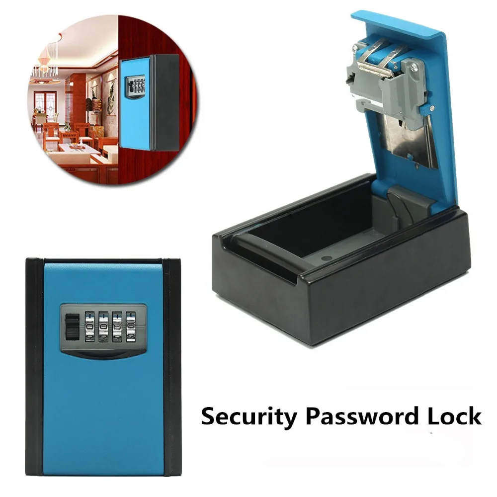 Новый Safurance 4 цифры Комбинации Пароль безопасности ящик для ключей замок Организатор настенный защиты безопасности дома