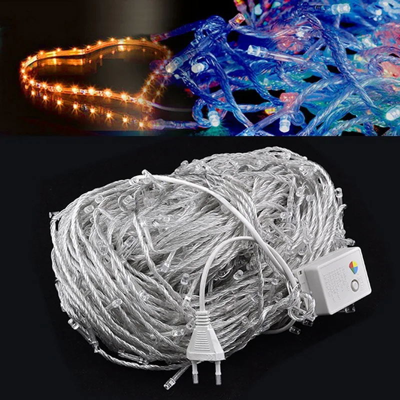 

100 Meter 600 LED Light Strings Colorful Lights Decorative Wedding Fairy Christmas Tree Party Twinkle String Lighting EU Type