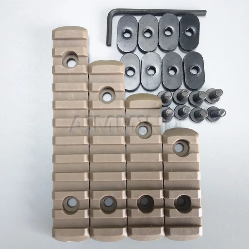 4 قطعة/المجموعة التكتيكية الادسنس البوليمر Picatinny السكك الحديدية M-LOK mlok ل مو Handguard الليزر نطاق mlok السكك الحديدية الصيد اكسسوارات