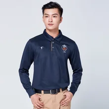 Мужская рубашка для гольфа с длинными рукавами и отложным воротником, топы для игры в гольф, костюм для игры в гольф, Классическая брендовая одежда для гольфа D0664