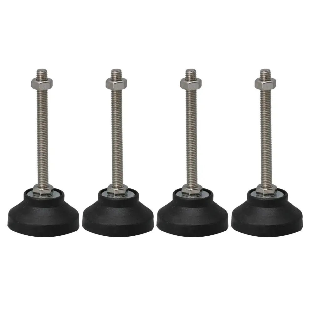 

Adjustable Fixed Threaded Pole Leveling Feet Leg Leveler 50mm Base Dia M8x80mm for Table to Adjust Height Pack of 4