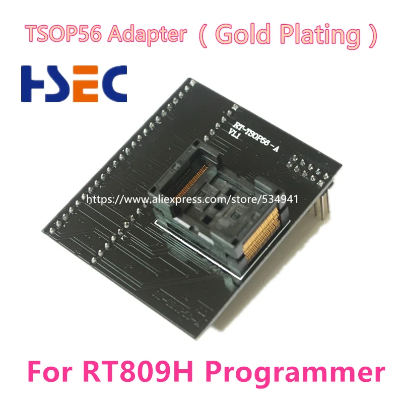 

Free Shipping Complete TSOP56 Adapter Socket for RT809H Programmer RT-TSOP56-A V1.1 High Quality Eletronic
