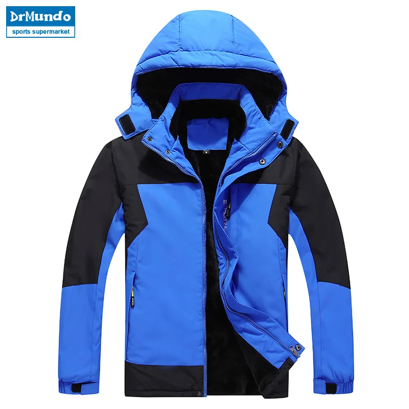 Plus Size Men Ski Jacket Waterproof Thicken Feece Warm Ski-wear Mountain Ski Outdoor Snowboard Jacket Snow Coat Clothes Brand