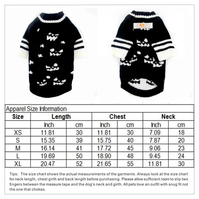 Свитер для собак, пуловер на тему Хэллоуина, водолазка, вязаная зимняя одежда для домашних животных, тыква, одежда для собак, щенок йоркширского терьера, одежда для кошек, L-XXL, DOGGYZSTYLE - Цвет: Black Skull