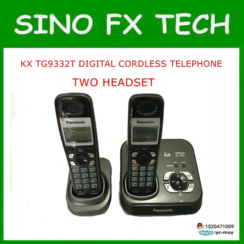 Original wireless KX TG9332T Digital PHONE 2 Handsets DECT 6 0 Digital Cordless Phone 2 Handsets