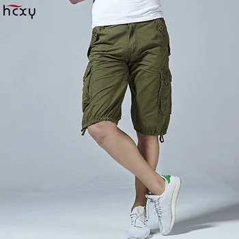 

HCXY2018 Men's Multi-pockets tooling shorts Men Cotton Casual Shorts Beach Shorts male large size30-40