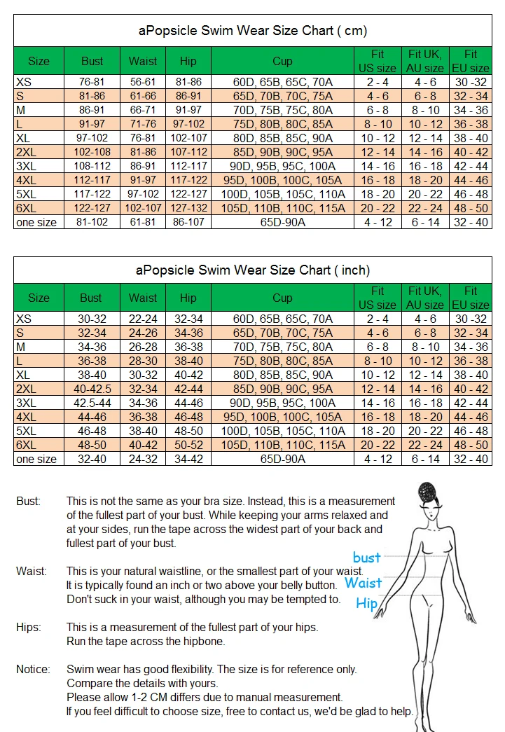HQ size chart