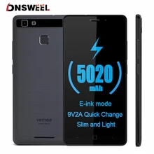 Vernee Thor E Smartphone 3G RAM 16G ROM 5020mAh Fingerprint 5″ HD 4G LTE Mobile Phone MTK6753 Octa Core Android 7.0 Cell Phones