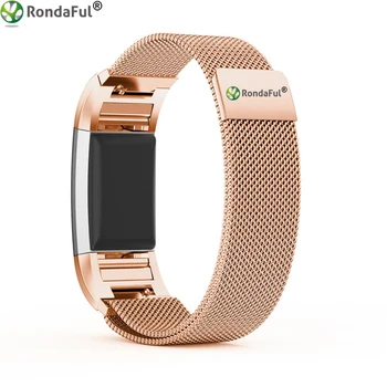 

Metal Stainless Strap For Fitbit Charge 2 Band Milanese Loop Magnetic Fitbit Charge 3 Strap Smart Bracelet For Wrist Strap