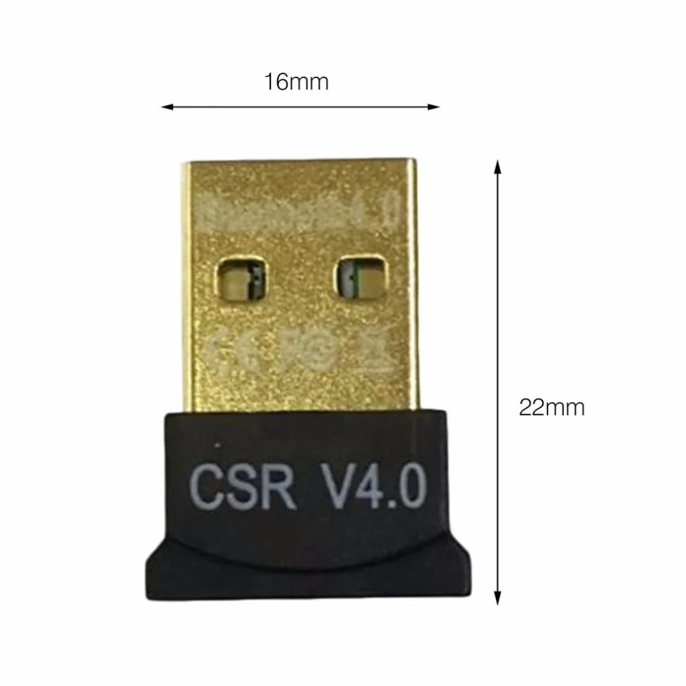 Мини USB Bluetooth адаптер CSR двухрежимный беспроводной Bluetooth V4.0 ключ передатчик для Windows 7 8 10 портативных ПК
