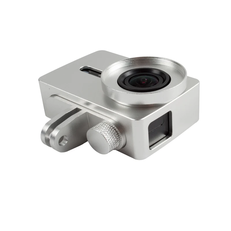Metal Frame Protective Housing Case With lens cap For Xiaomi Yi 2 Xiaoyi 2 4K Action Sport Camera Accessories CNC Aluminum Cover (10)