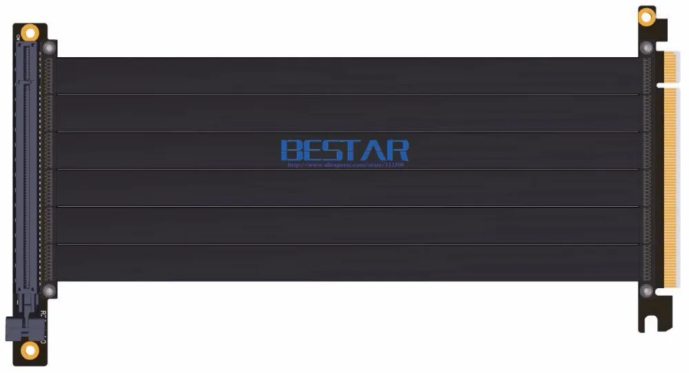 Gen3.0 PCI-E 16x To 16x Riser Extender Cable For GIGABYTE AORUS AC300W ITX Motherboard PCIe x16 Elbow Design LIAN LI customized